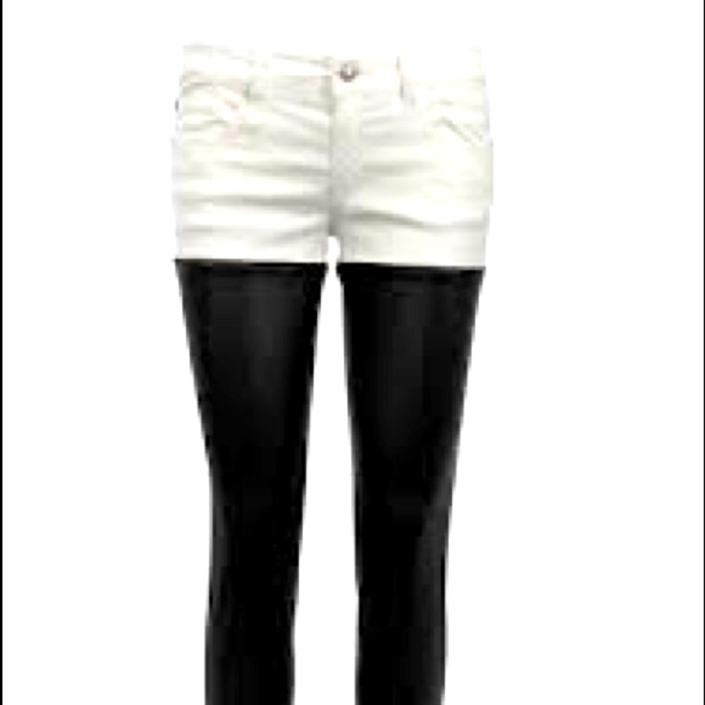 R13 chap white denim jeans and lambskin leather